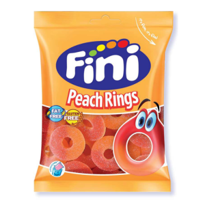 FINI PEACH RINGS 90g x 12 SAQUETAS